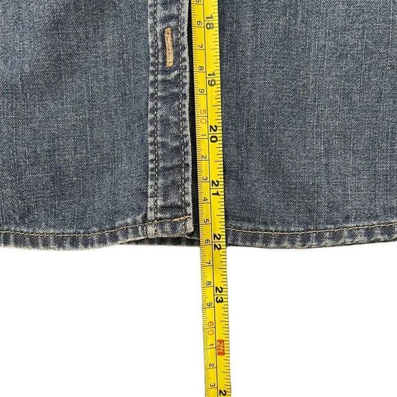 Lands’ End Girl’s Medium Wash Denim Button Front Collared Top Size 8 - Picture 11 of 12